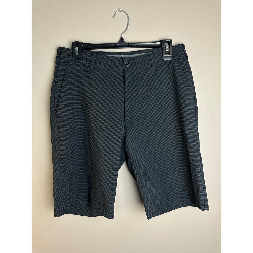 Ben Hogan Mens Gray Micro Stripe Performance Golf Shorts Size 32 Stretch